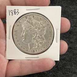 1883 Morgan silver dollar 