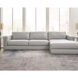 Amiata 2-Piece Leather Sectional with Chaise