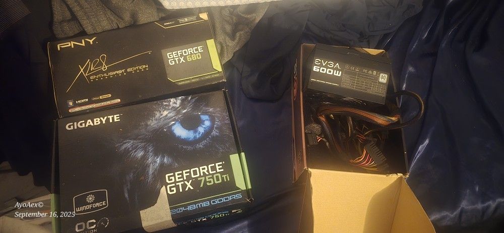 Nvidia GTX 750 TI, GTX 680, AND EVGA 600W PS