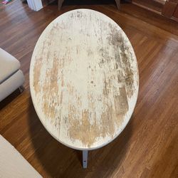 Oval Coffee Table with Open Storage