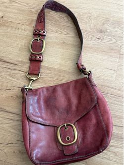 Vintage Coach Bleeker Legacy Tattersall Flap Leather Shoulder Bag