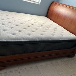 King Bed With Mattress Box Spring Head Board And Frame