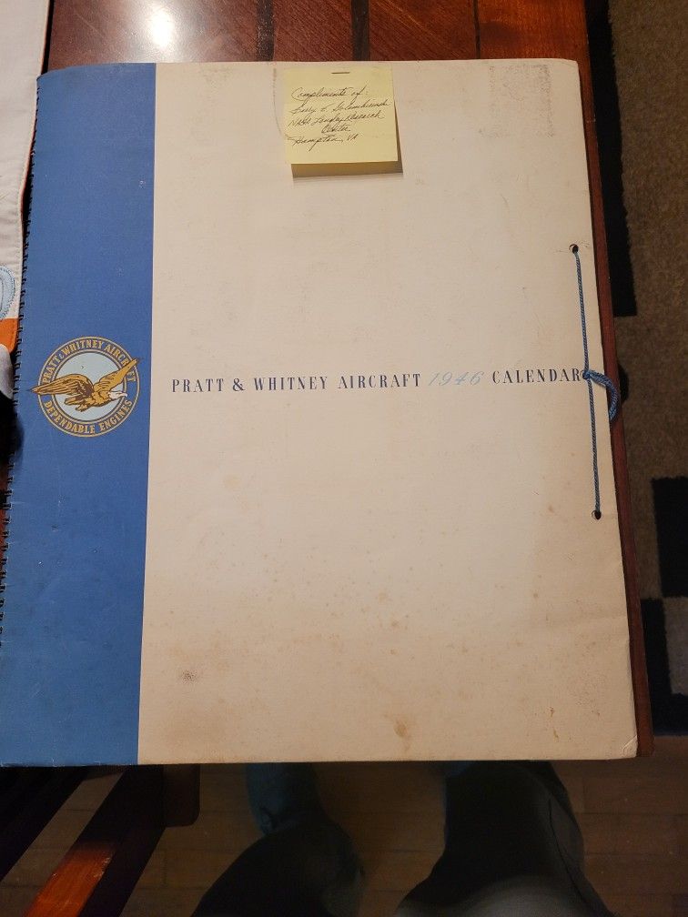 Patent Whitney aircraft 1946 calendar for sale best offer