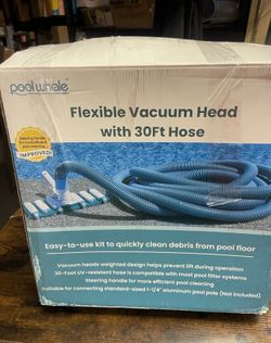 pool whale flexible vacuum head with 30 ft hose