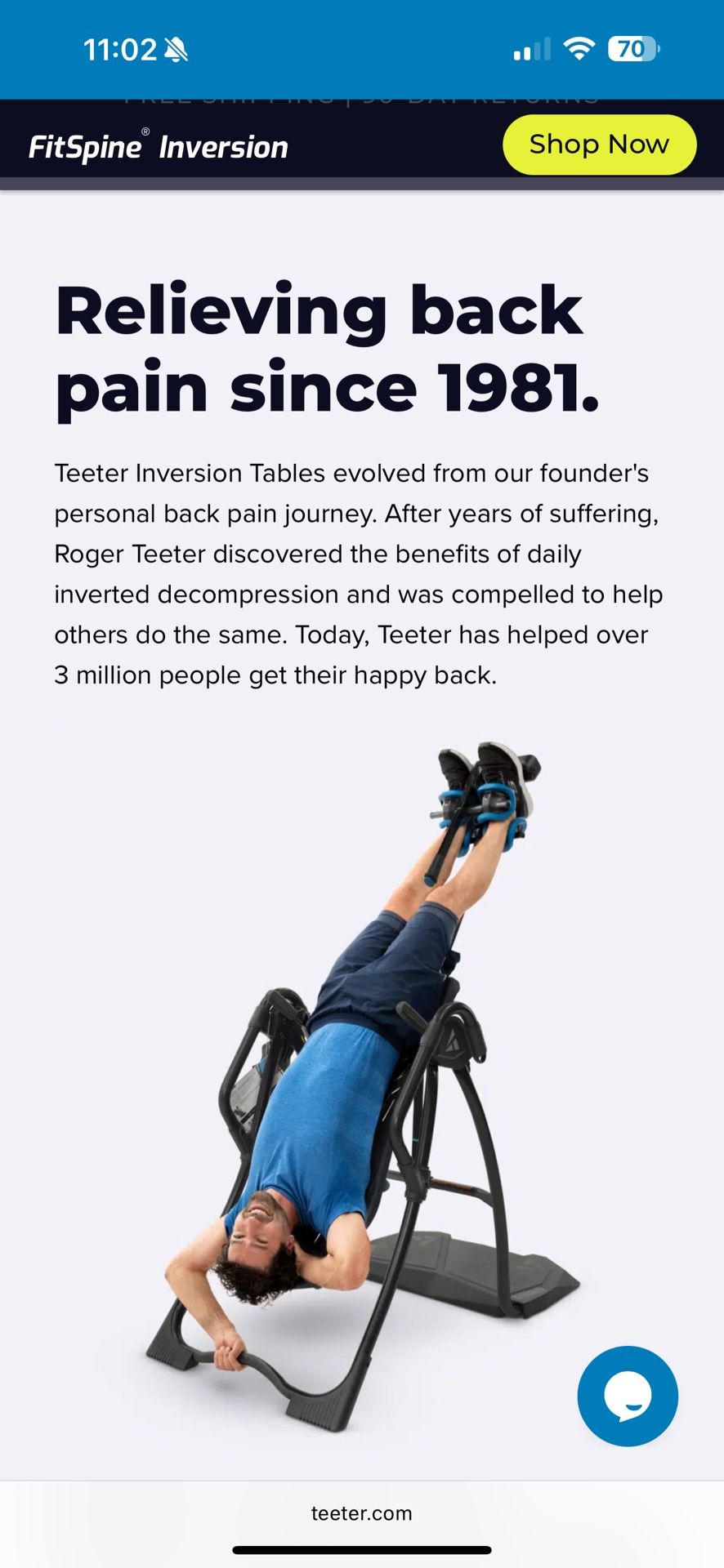 Teeter NXT-S Inversion table