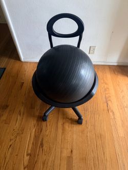 Balance Ball Chair with Back Rest