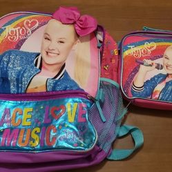 Jojo Siwa Girl Large Backpack and Lunchbox 