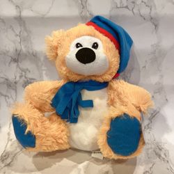 Christmas Gift Animal Pals Sleeping hat scarf Teddy Bear 