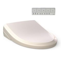 TOTO® WASHLET® S7A Electronic Bidet Toilet Seat with EWATER+® Bowl and Wand Cleaning and Auto Open and Close Classic Lid, Elongated, Sedona Beige