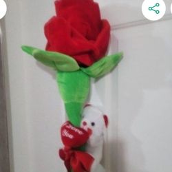 Big Plush Giant Red Rose 6 Feet Tall Flower