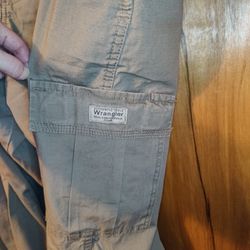 Men's Wrangler 2XL? Cargo Pants Olive Green 6 Pocket 40 x 32 Excel Cond!