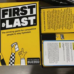 First & Last Drinking Card Game 