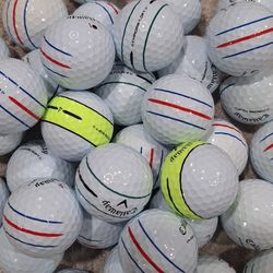 36 (3 Dozens) + 7 Complementary Chrome Soft And Tour Triple Track Golf Balls 