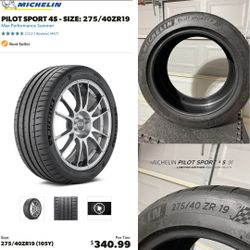 Michelin  PILOT SPORT 4S - SIZE: 275/40ZR19 (Used) 