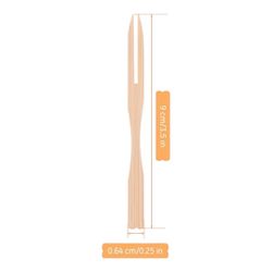 Cocktail Forks 100 Pack Natural Bamboo 3.5” NEW!!