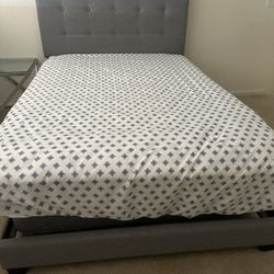 Queen Size Bed With Excellent Gel Mattress In Good Condition Lately Used