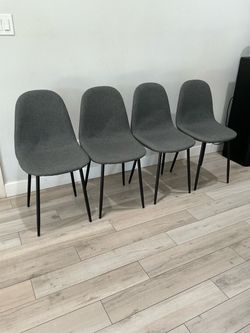 4 chairs dark gray