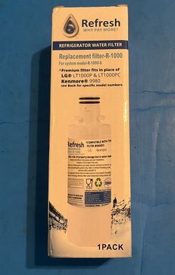 Brand New Refresh R-1000Replacement Water Filter, Sealed Inside Boxes