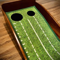 10ft Wooden Golf Putting Green Mat Indoor Putt