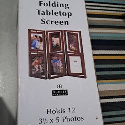 Burnes of Boston Folding Tabletop Screen Photo Frame (Holds 12 Photos).