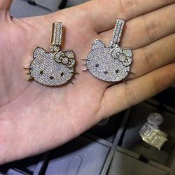 Moissanite Hello Kitty Pendant 