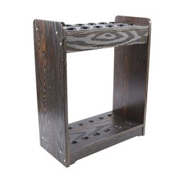 12 Hole Pool Cue Rack Stick Holder Floor Stand Billiard Cue Rack Wood Organizer