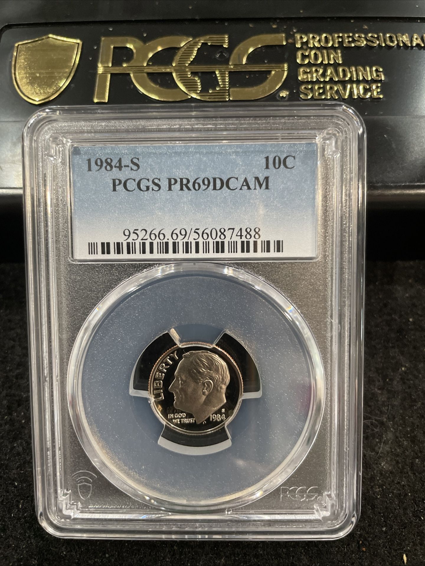 1984 S Gem Proof Roosevelt Dime Graded At PR69 With A Deep Cameo 1-19