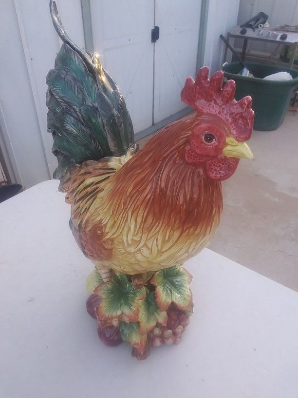 Rooster With Fruit On The Bottom 2ft High