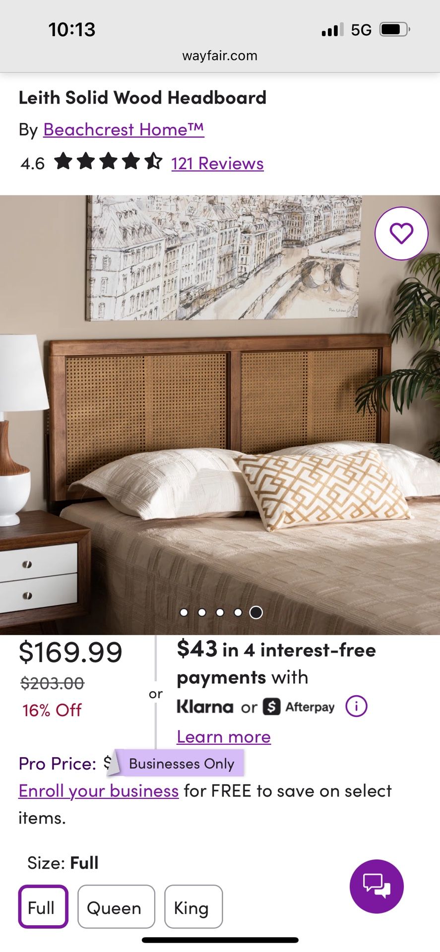 Full Headboard
