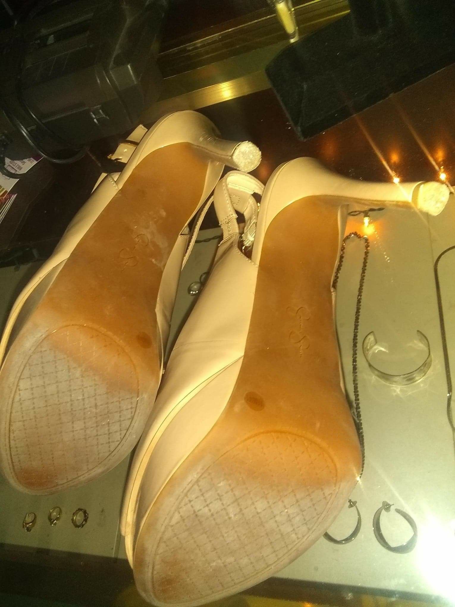 Cream heels