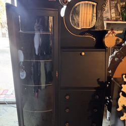 Gothic Victorian style antique cabinet