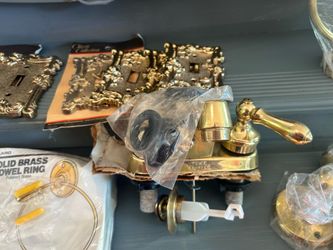 gold brass bathroom