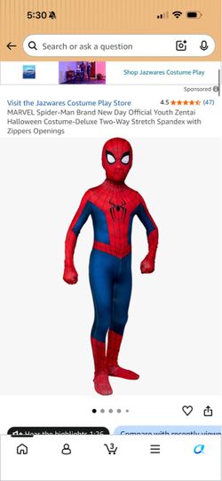 Spider-Man Youth Halloween Costume