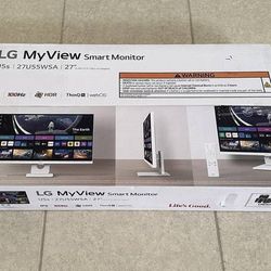 NEW LG 27-Inch MyView Smart Monitor w/ Remote, Can Be Used As Smart TV