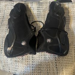 Air Jordan Retro 14 Real Pink 2005 (312091-001) 5Y=Womens Size 6.5 Black Suede