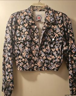 Floral crop jacket