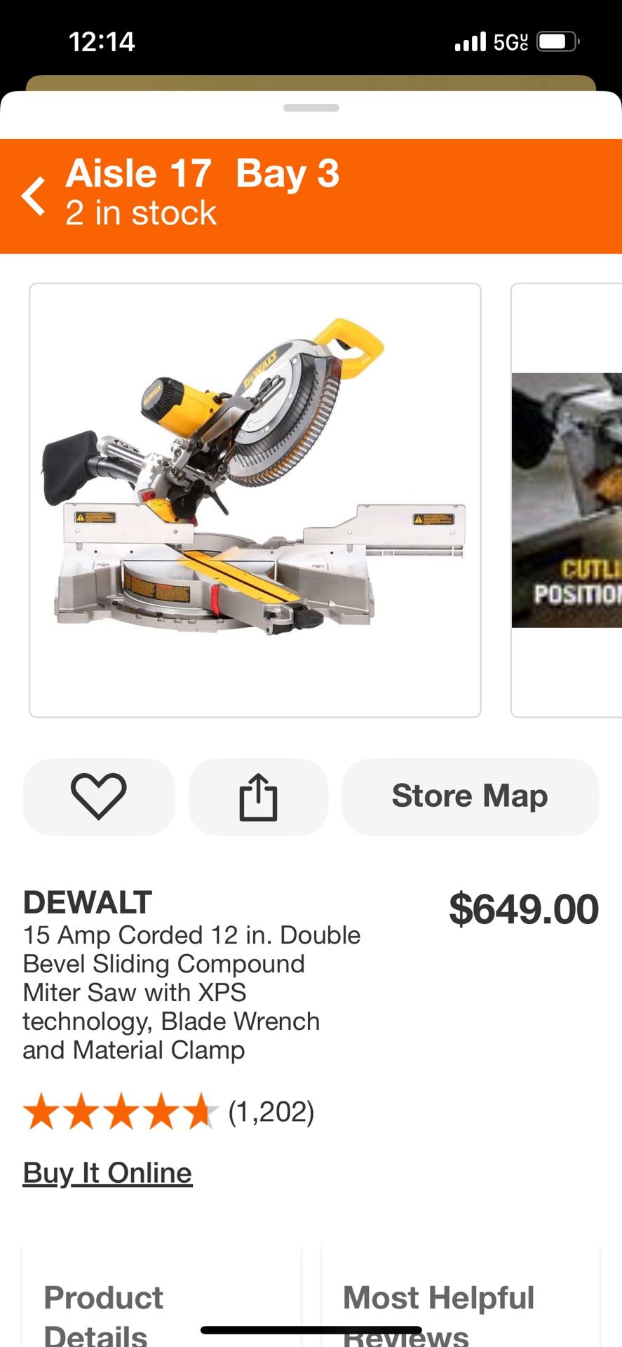 Dewalt 12 Inch Sliding Compound Miter Saw