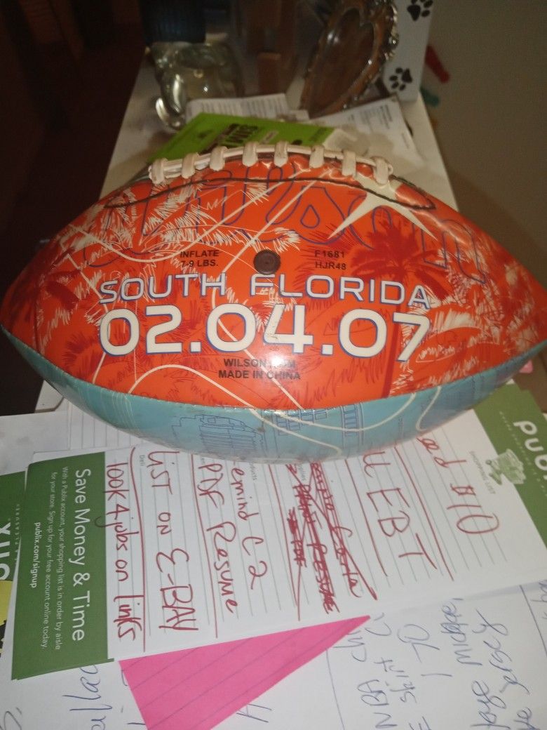 Wilson Super Bowlfootball Bears Vs Colts NFl SuperBowl 41Florida NWl