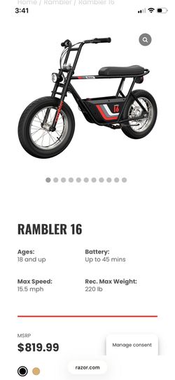 EBIKE RAZOR RAMBLER *CHEAP*