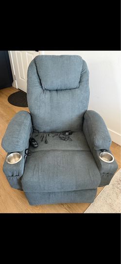 JUMMICO Small Swivel Rocker Recliner, Rocking Chair Recliner with Massage