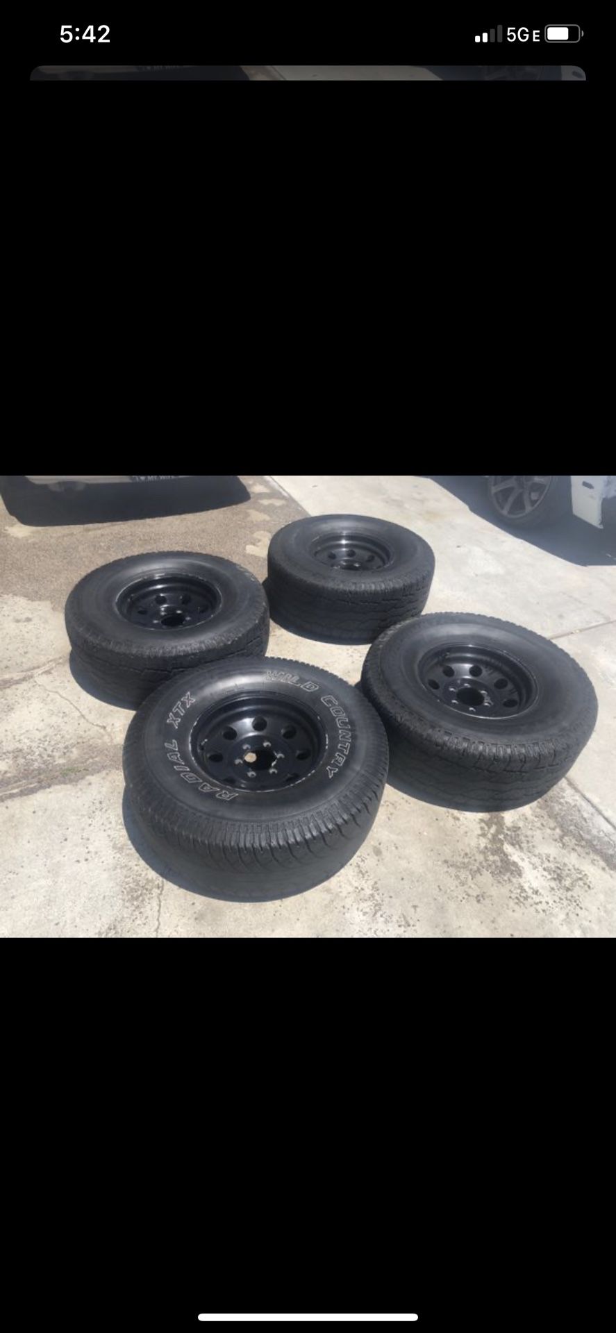 315/75r16 6 lug eagle alloy wheels/rims