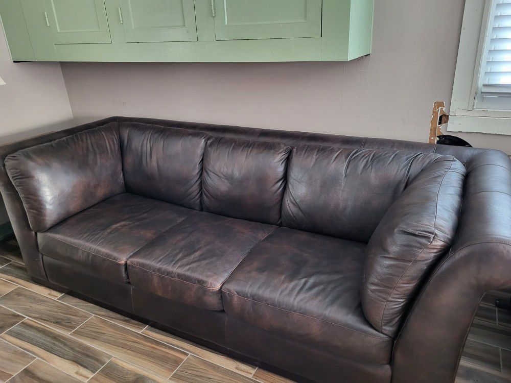 Faux Leather Couch N Love Seat
