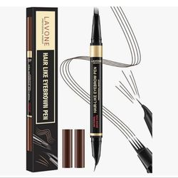 LAVONE Eyebrow Pen, 2-in-1 Eyebrow Pencils for Women with 4 Tip Microblading Eyebrow Pencil and Curved Precise Brow Pencil, Waterproof Eyebrow Pencil 
