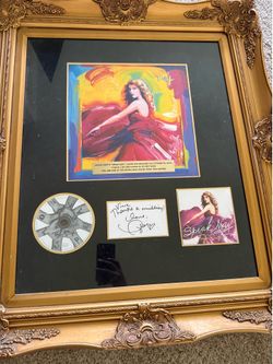 Taylor swift signed picture and cd