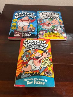 Vintage The Adventures Of Captain Underpants Kids Books 3 Paperback Books