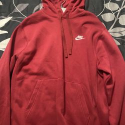 Dark red Nike Hoodie Size M