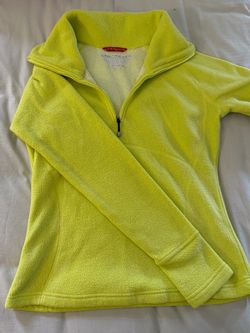 Women's Winter Half-Zip Fleece Yellow Small