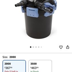 Aquascape ultra clean 2000 aquaforce 1000 and waterfall spillway