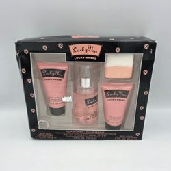 Lucky You Lucky Brand 4 Pc Gift Set Fragrance Mist Lotion Body Wash Women