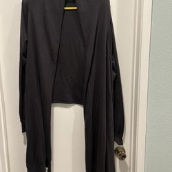 DKNY Cardigan. Fashionable. Long Front. Size M/L